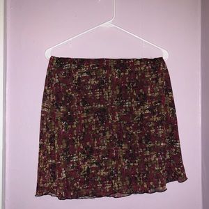 Lettuce hem pencil skirt set